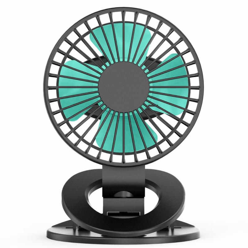 USB 1200mAh Rechargeable Portable Desk Clip Fan