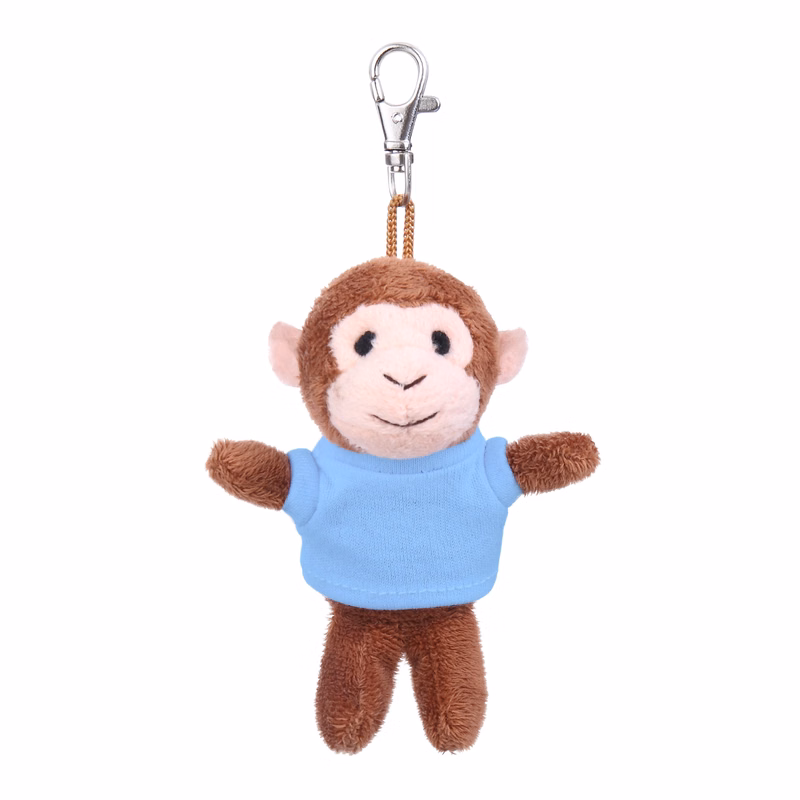 Soft Plush Monkey Keychain with Tee