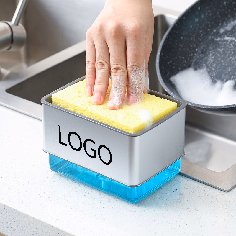 13oz Kitchen Pump Soap Dispenser w/Sponge