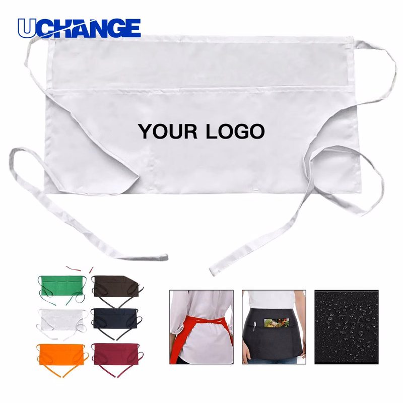 Polyester Server Apron with Three Pockets for Food Service