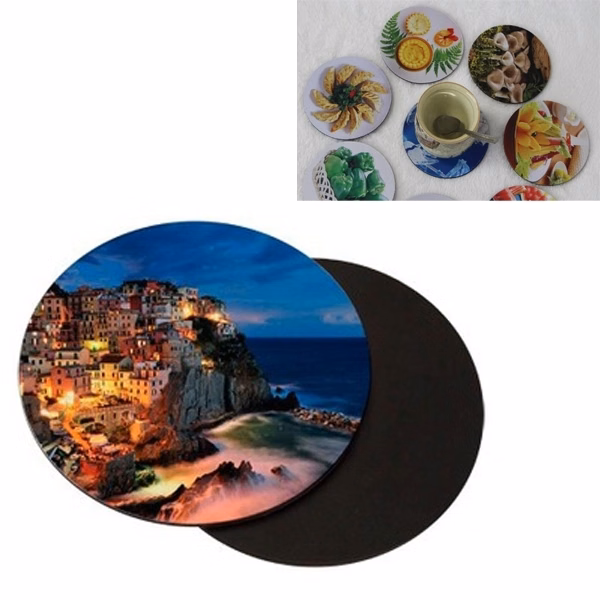 Full Color Round Neoprene Coaster-3.75" dia