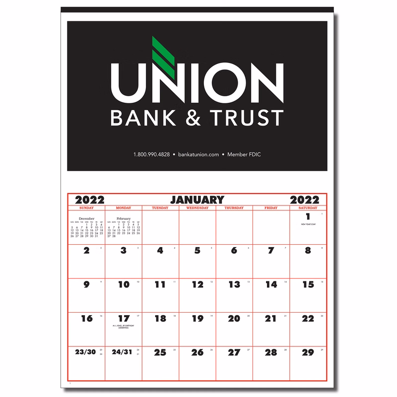 Monthly View Apron Calendar