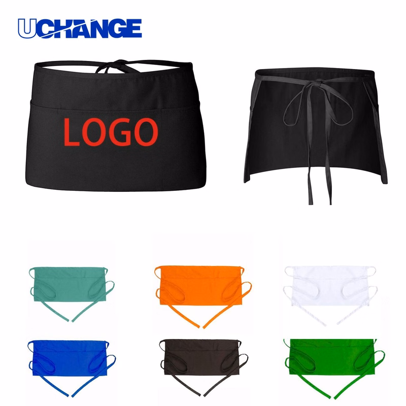 Short Custom Three-Pocket Apron Protective Wear
