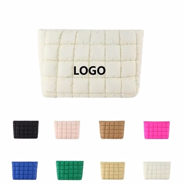 Versatile fashion solid color customizable cosmetic bag