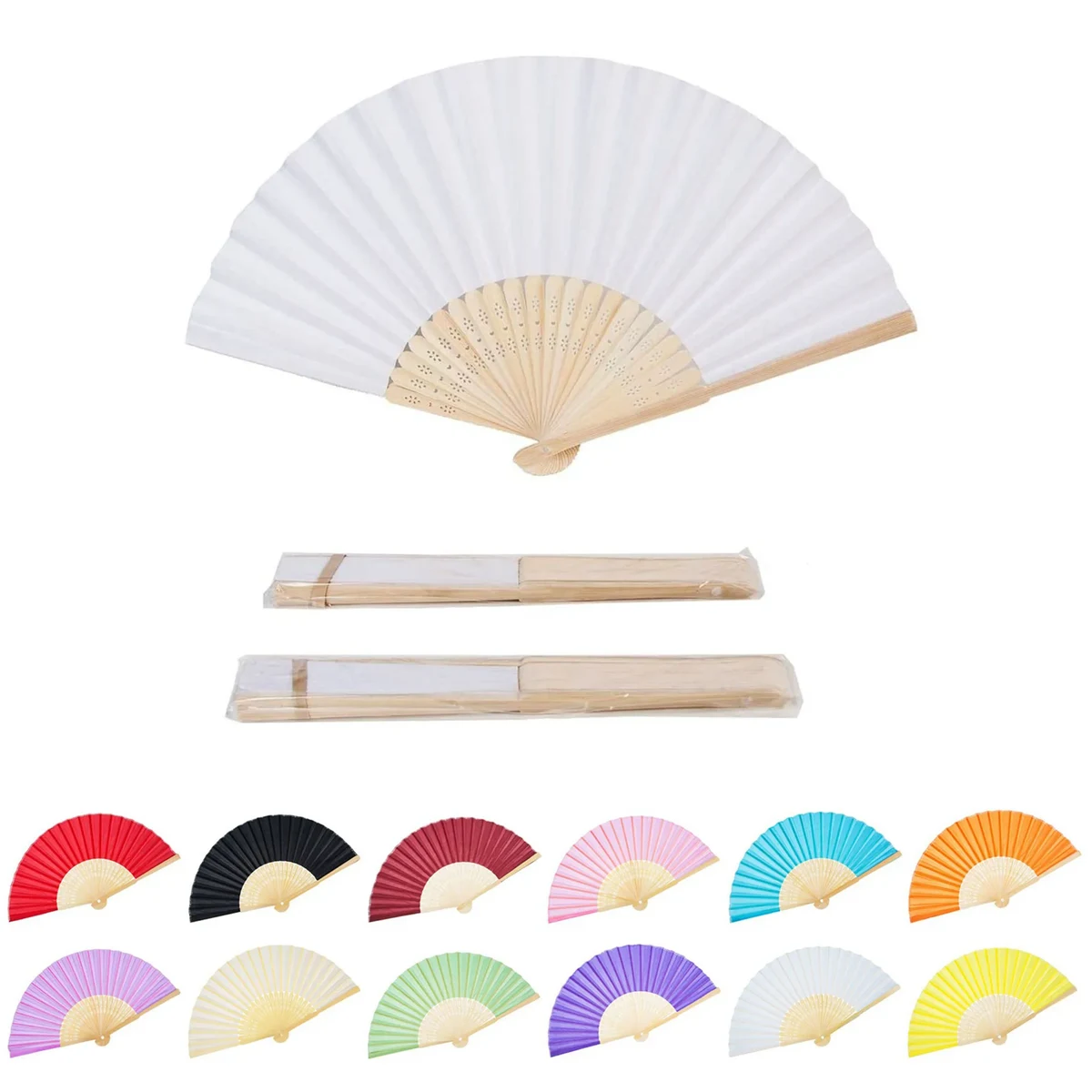 Bamboo Folding Paper Fan 1