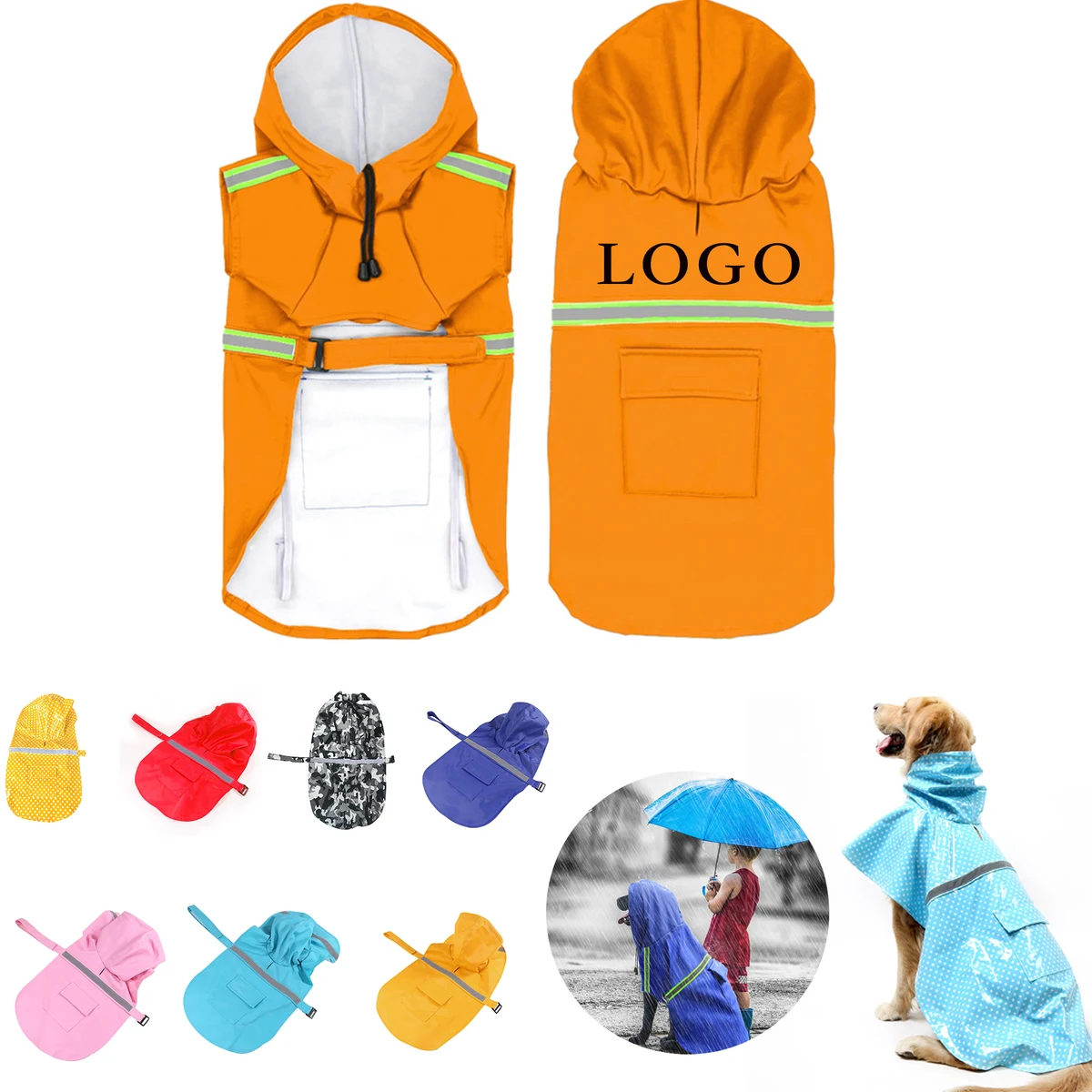 Reflective Raincoat For Dogs 1