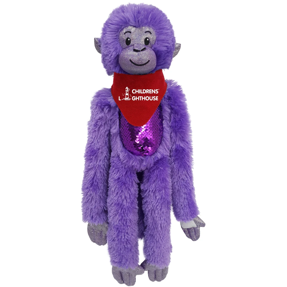 21" Purple Spider Monkey with Sequins 1