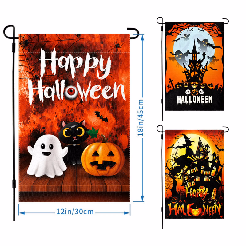 12" x 18" Halloween Christmas garden flag