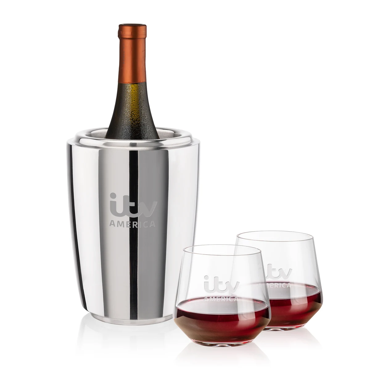 Pescara Wine Cooler & Sturgis Stemless Wine Set 1