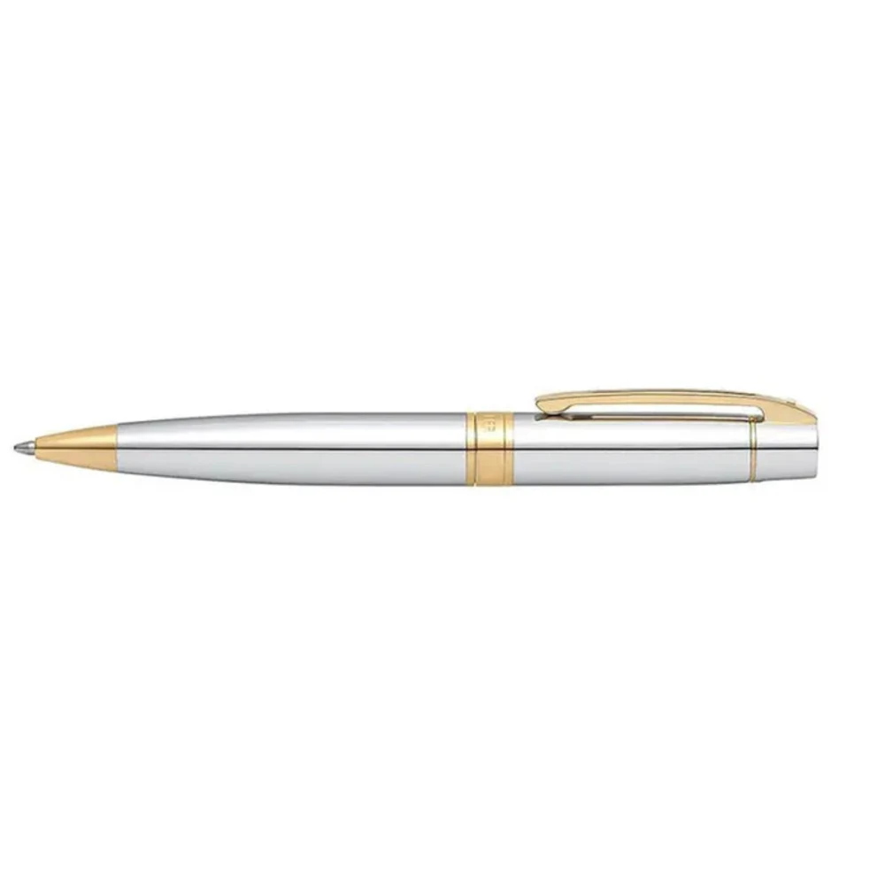 SHEAFFER® Executive Gift Set Bright Chrome S300 9342 Ballpoint Pen with Medium Hard Notebook 1