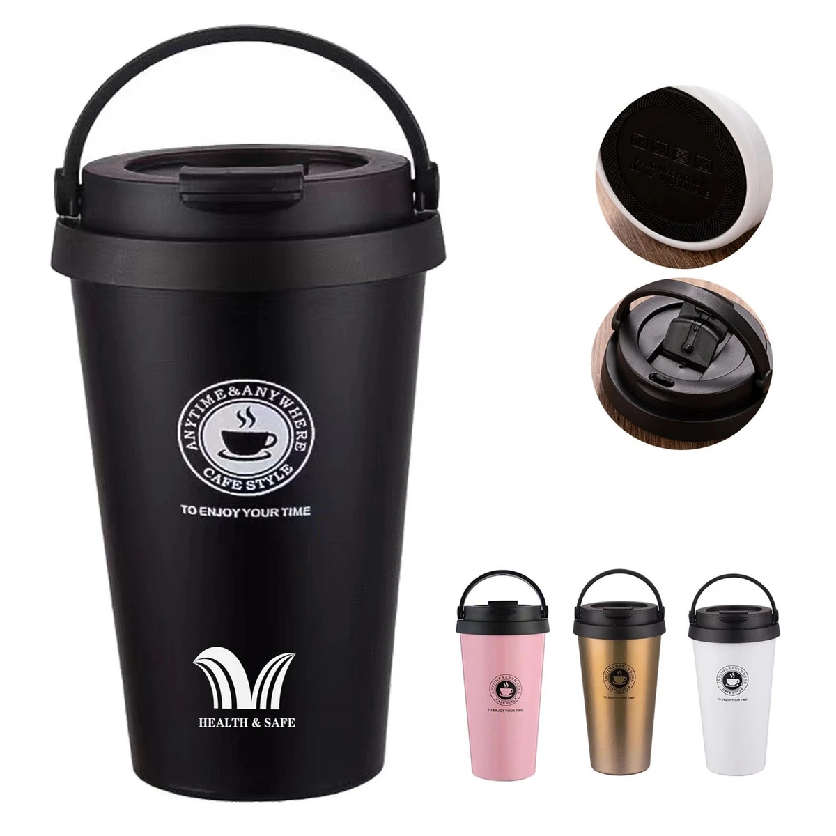 304 Stainless Steel Portable Buckle Insulation Coffee Cup 1