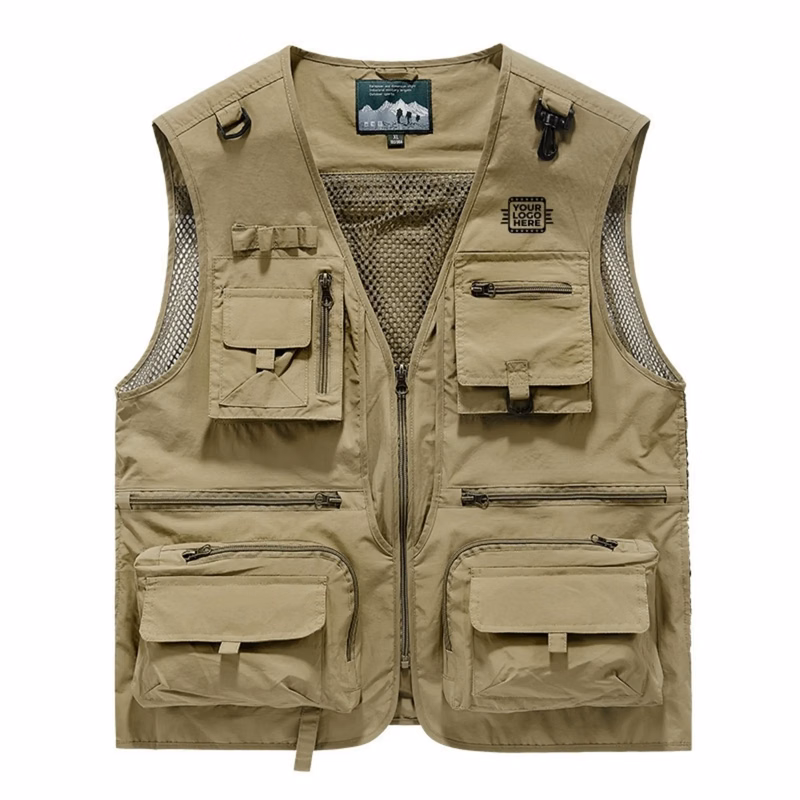 Mens Utility Vest Multi Pocket Outdoor Wear