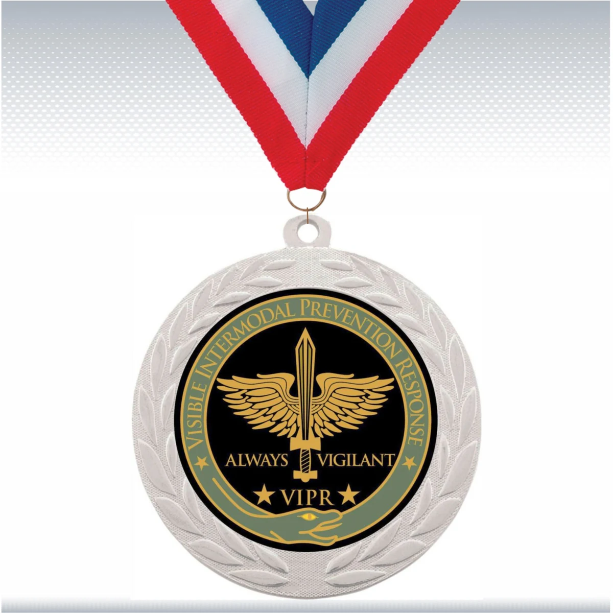 2 3/4" Bright Silver Insert Medal 1