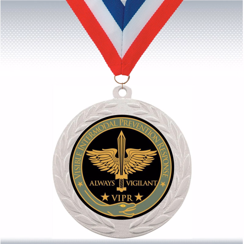 2 3/4" Bright Silver Insert Medal