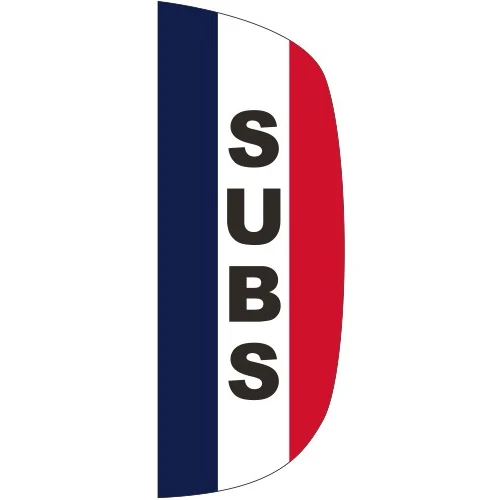 "SUBS" 3' x 8' Message Flutter Flag 1