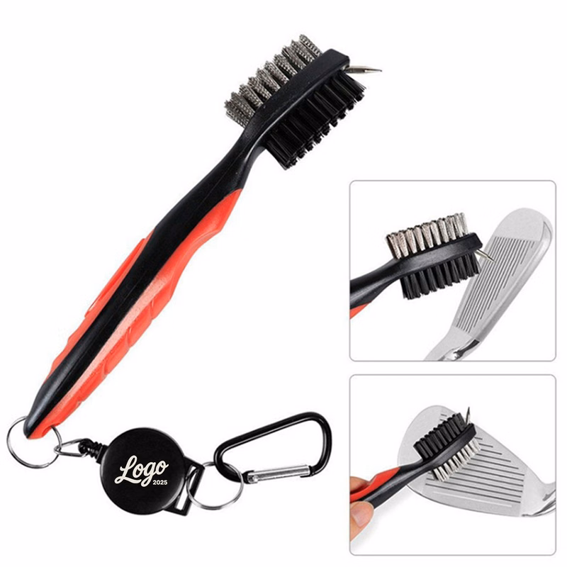 Portable Golf Brush With Hook