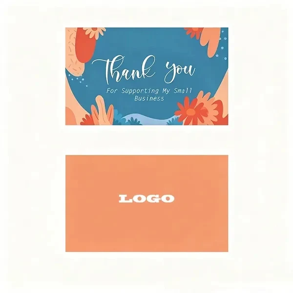 Custom 3.54x2.13 Thank You Greeting Cards — Professional Appreciation Corporate Promo 1