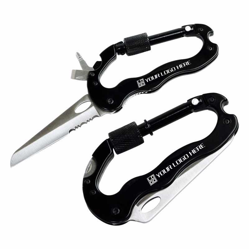 Foldable 4 in 1 Multi-Tool Carabiner Pocket Knife