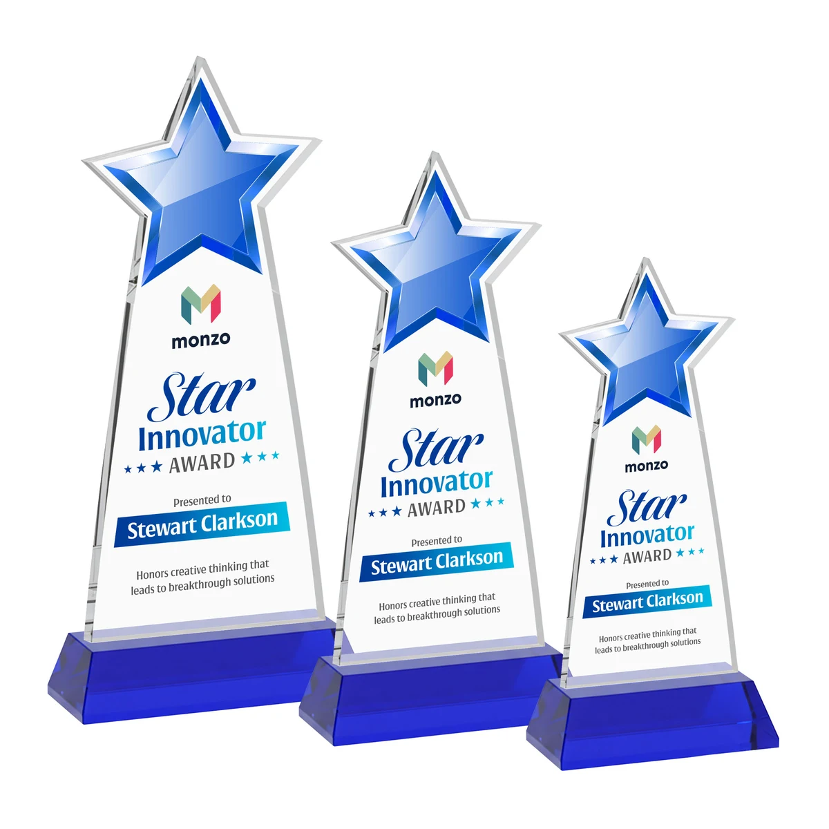 Starlite VividPrint™ Award on Hartford Base - Blue 1