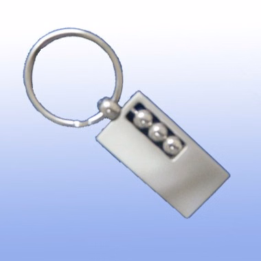 2 tone metal stylish key tag