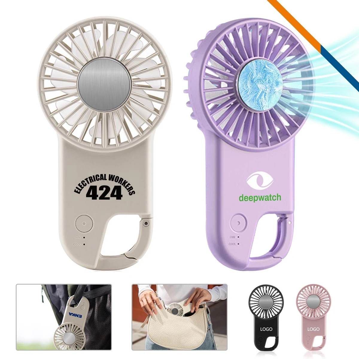 Garet Ice Cooling Carabiner Handheld Fan 1