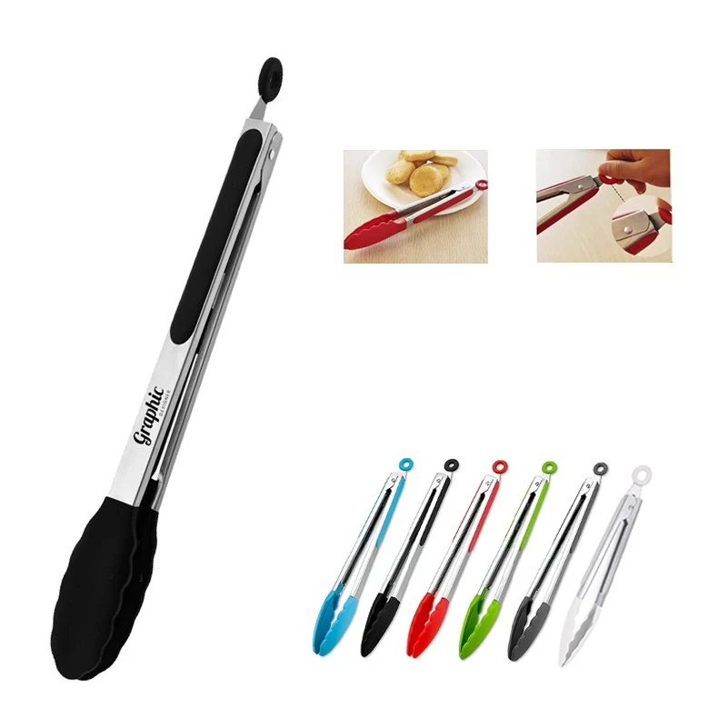 12'' Silicone Kitchen Food Tong 1