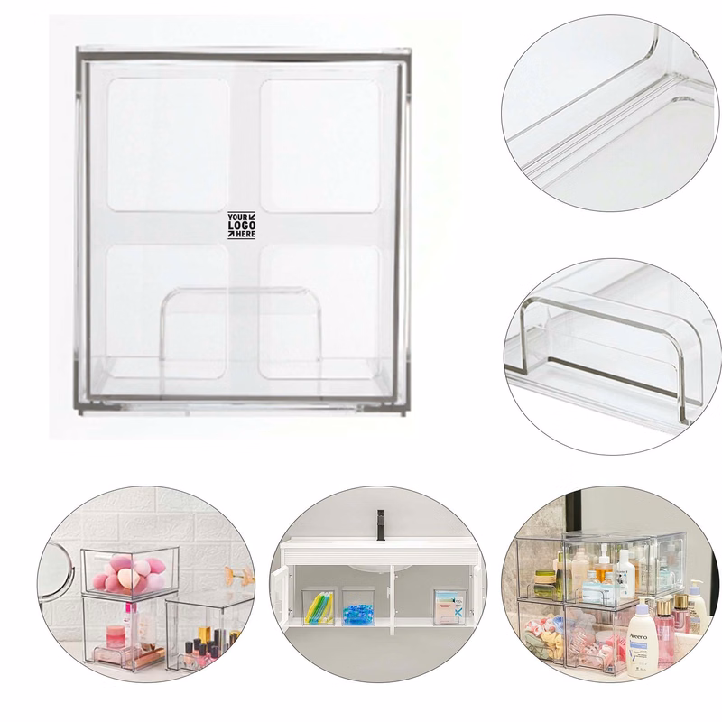 6.6'' Stackable Makeup Organizer Storage Drawer