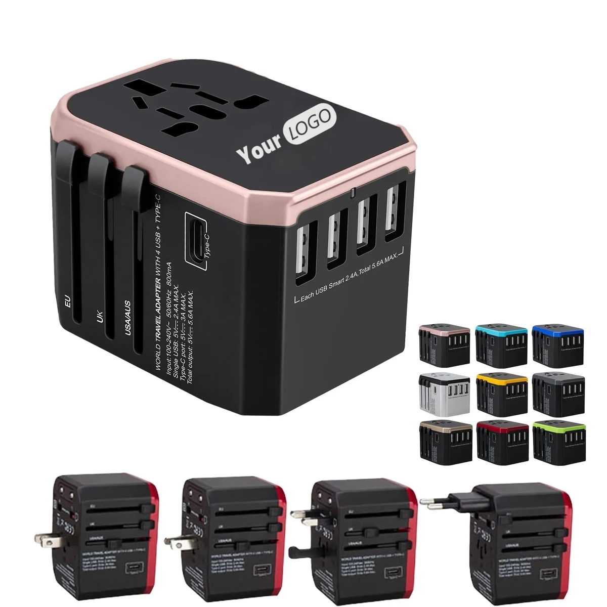 MOQ 100PCS The Versatile All-in-one Universal Travel Adapter 1