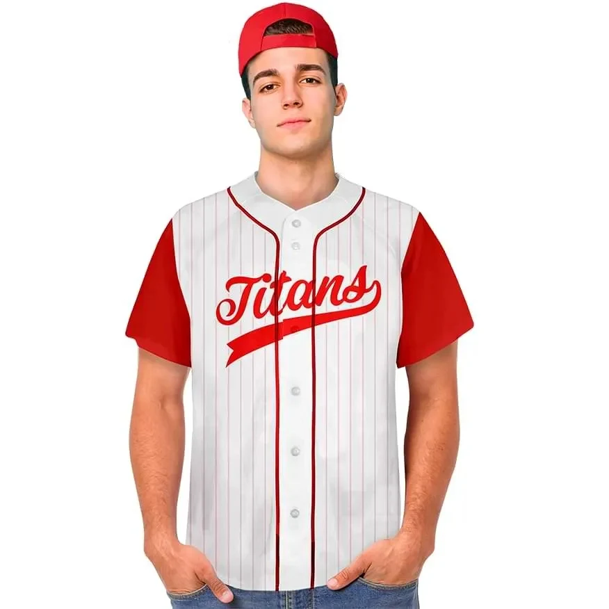 Men's Full Button Custom Baseball Jersey 1