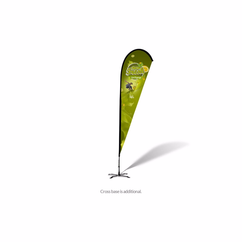 12ft Teardrop Feather Flag- Double-Side Imprint -Fabric Only