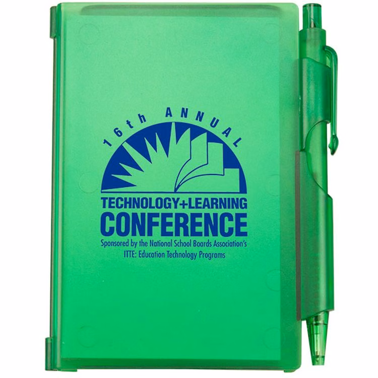 Hard Cover Note Pad w/ Pen