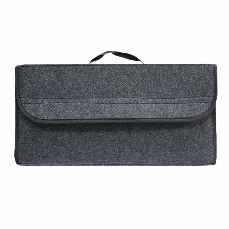 Car Trunk Felt Organizer, Foldable Storage Bag with Handle for Vehicle Accessories