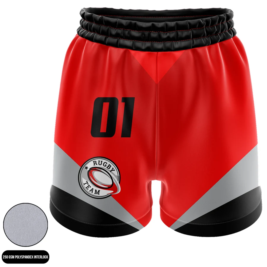 Custom Men's Full Sublimation Rugby Shorts 1