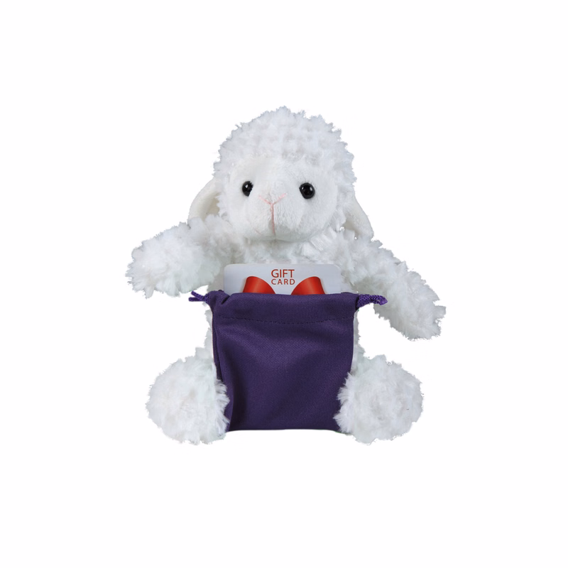 soft plush Sheep with gift card sack