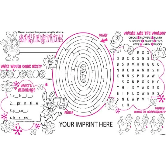 PLACEMAT - Springtime Fun Placemat and Activity Poster 1