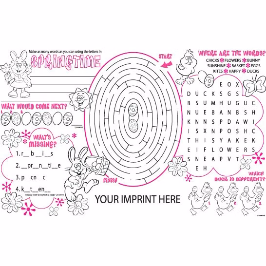 PLACEMAT - Springtime Fun Placemat and Activity Poster