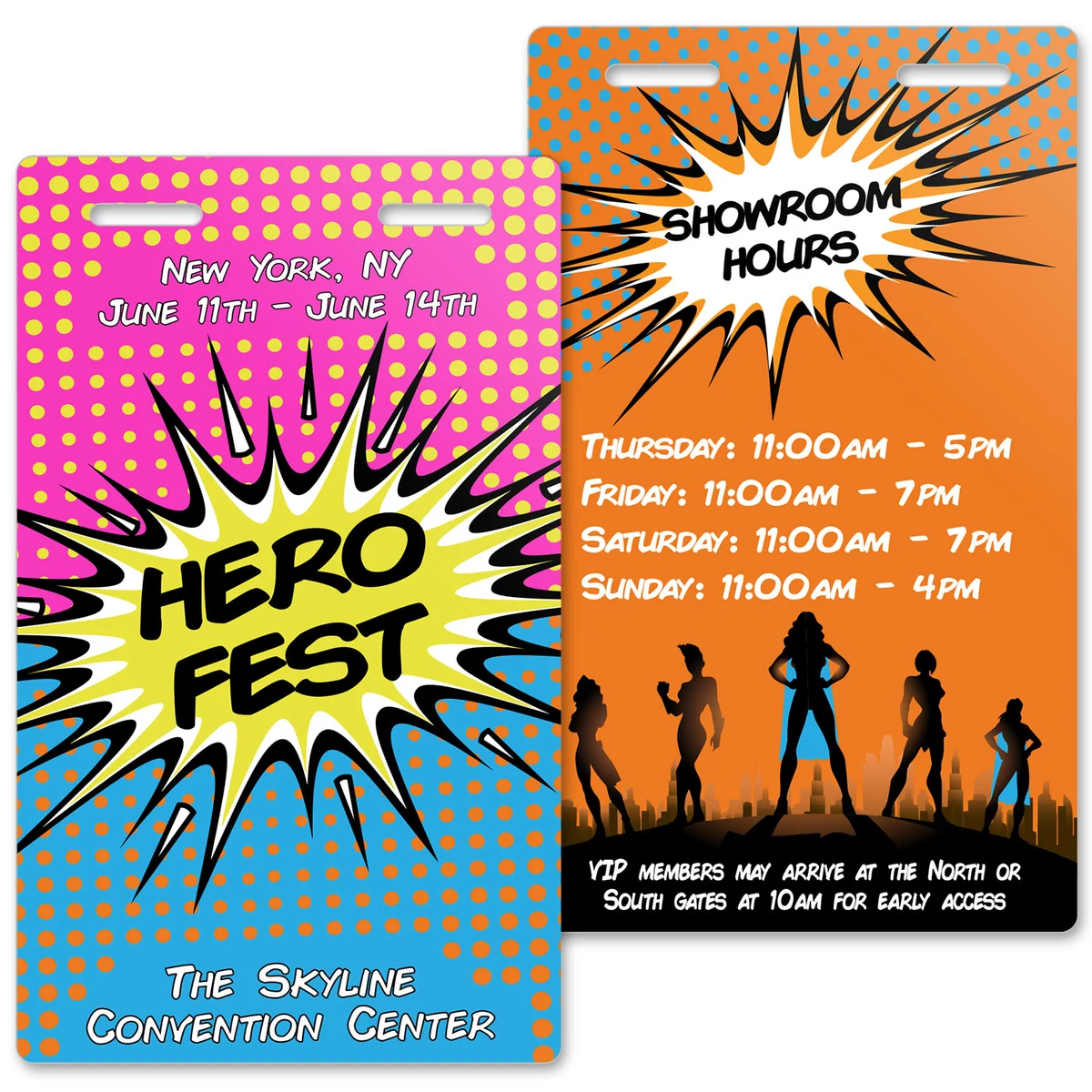 Full Color ID Badge - 3" x 5", Double Attachments 1