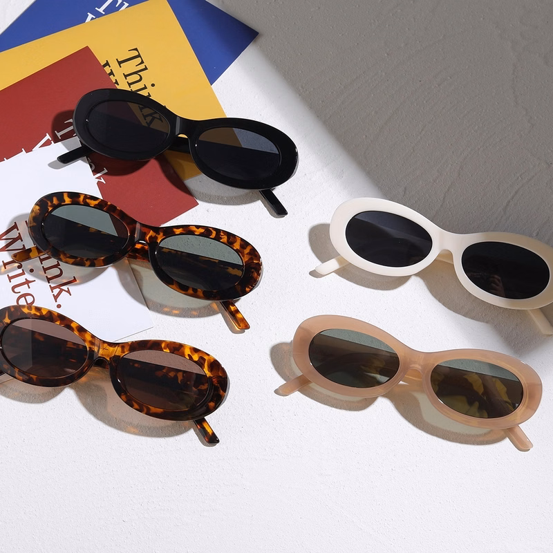 Vintage Oval Sunglasses Unisex Uv Protection