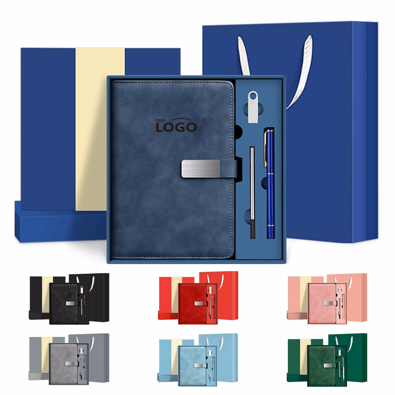 A5 Notebook Set - Green, with Pen & 16GB USB