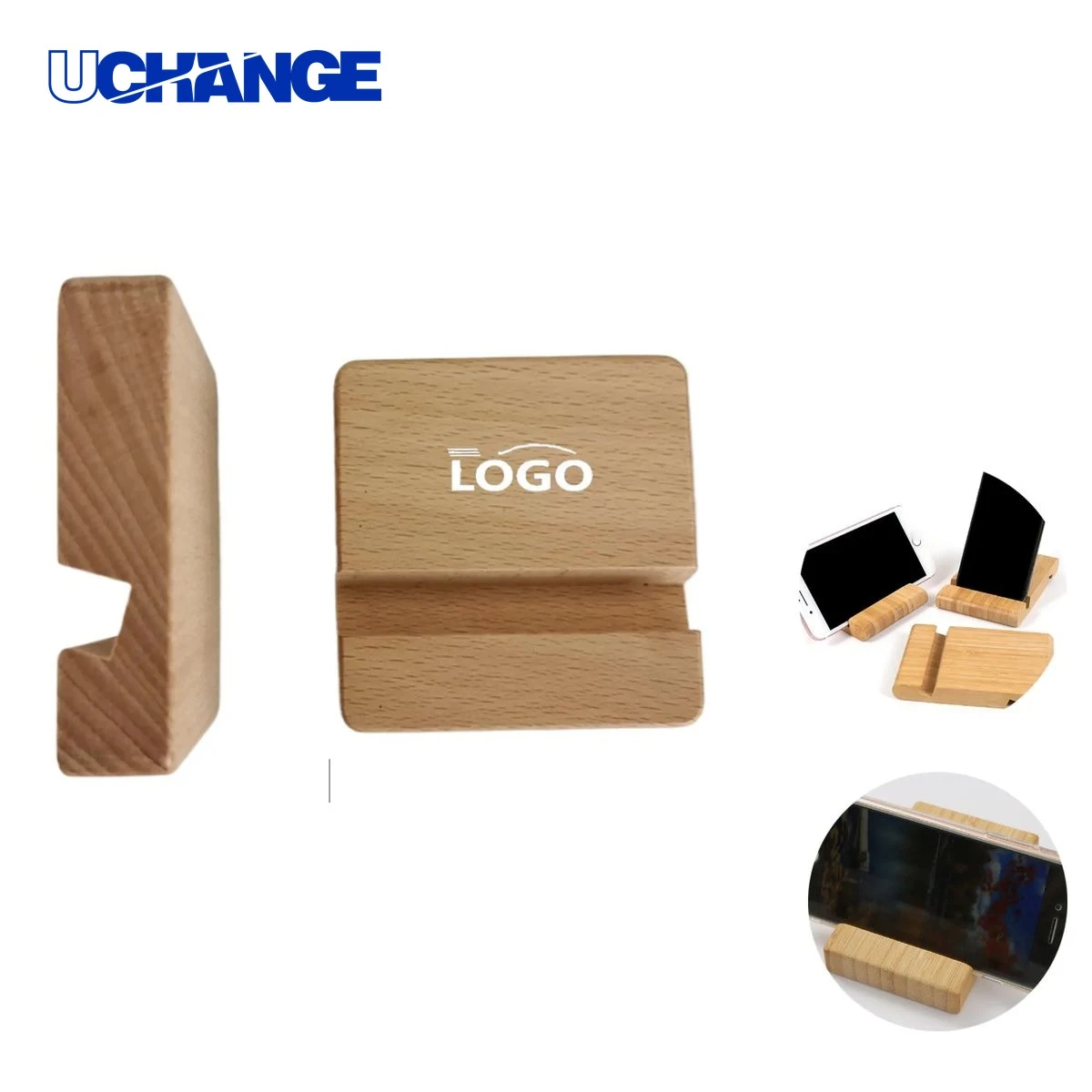 Wooden Phone and Tablet Stand Base 1