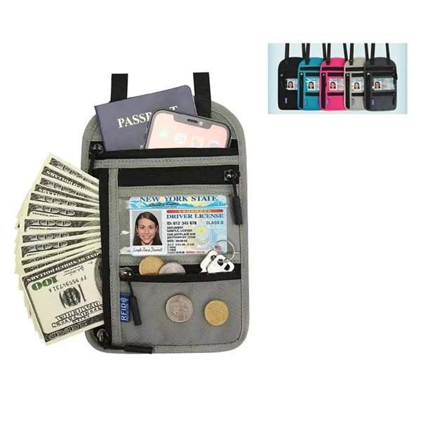 Travel Neck Pouch Passport Holder 1