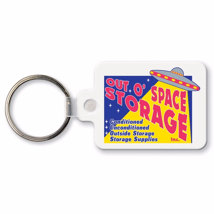 Medium Rectangle Key Tag w/Round Corners & Tab