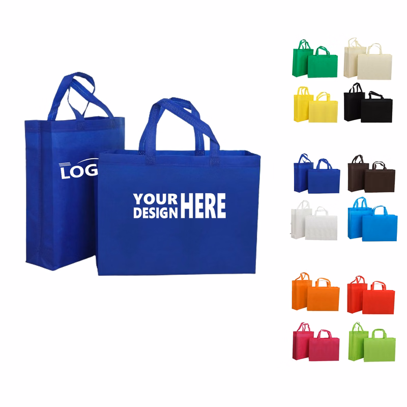 Custom Promotional Reusable NonWoven Shopper Tote Bag MOQ50