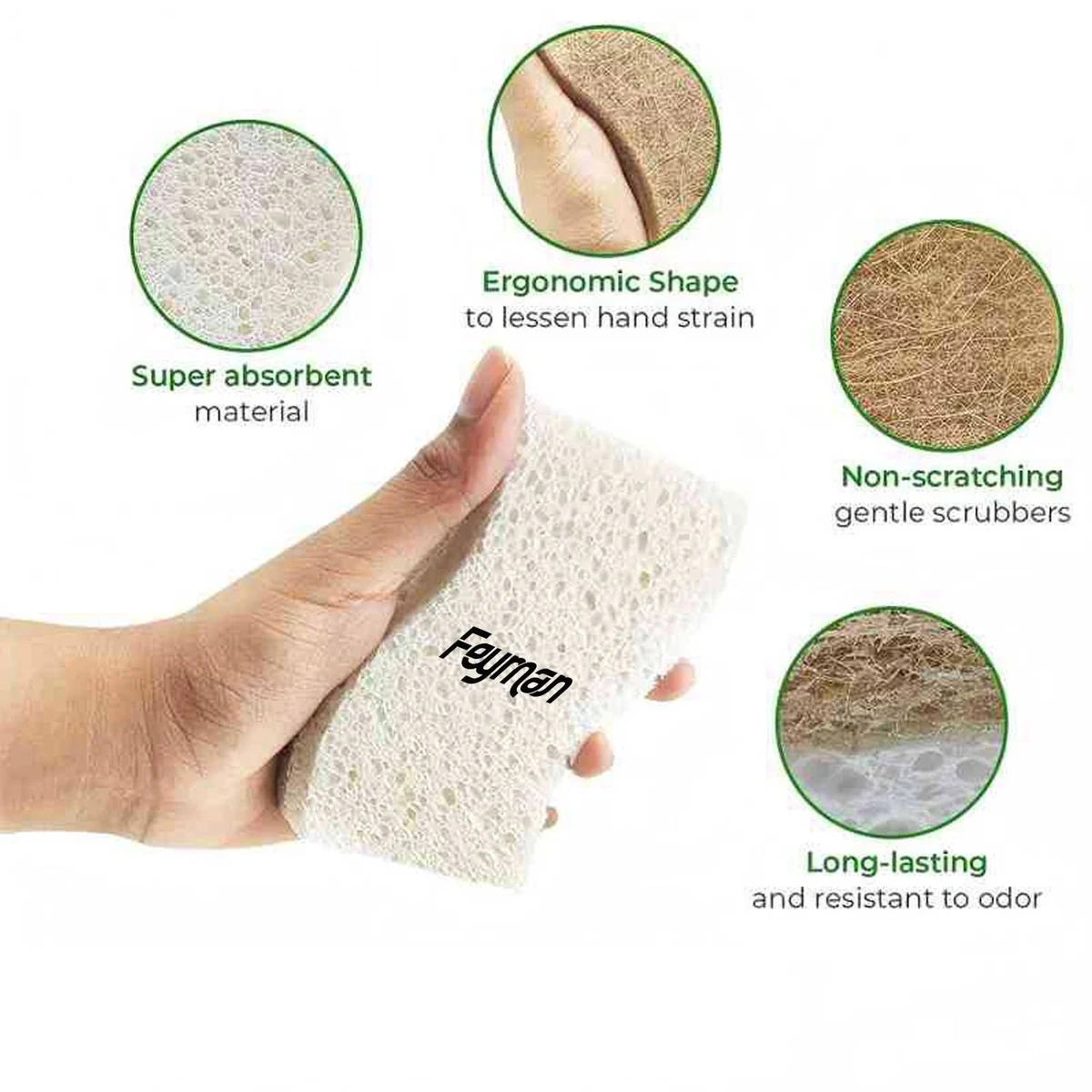 Biodegradable Kitchen Cleaning Scrub Sponge 1