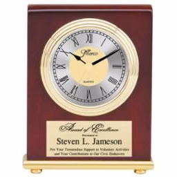 Rosewood Clock 4"X5"