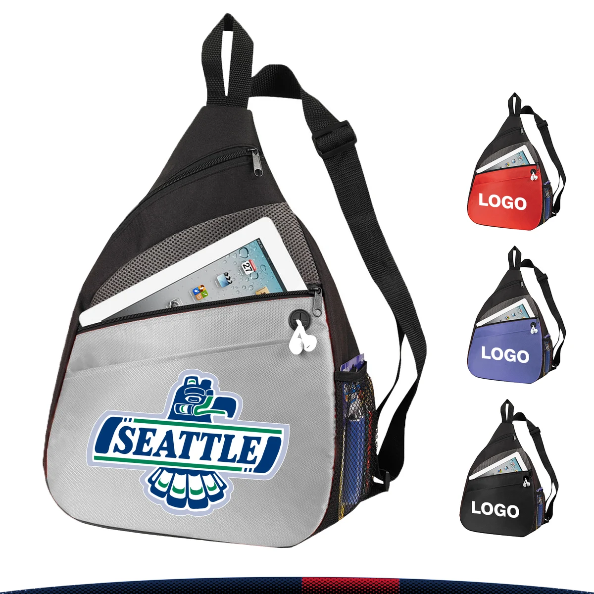 Halcy Sling Backpack, custom backpack with logo imprint 1
