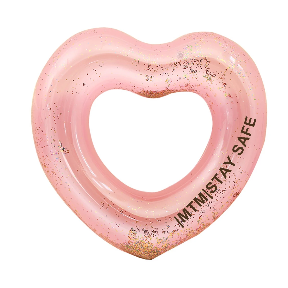 Heart Shaped Glitter Sequin Inflatable Pool Float 1