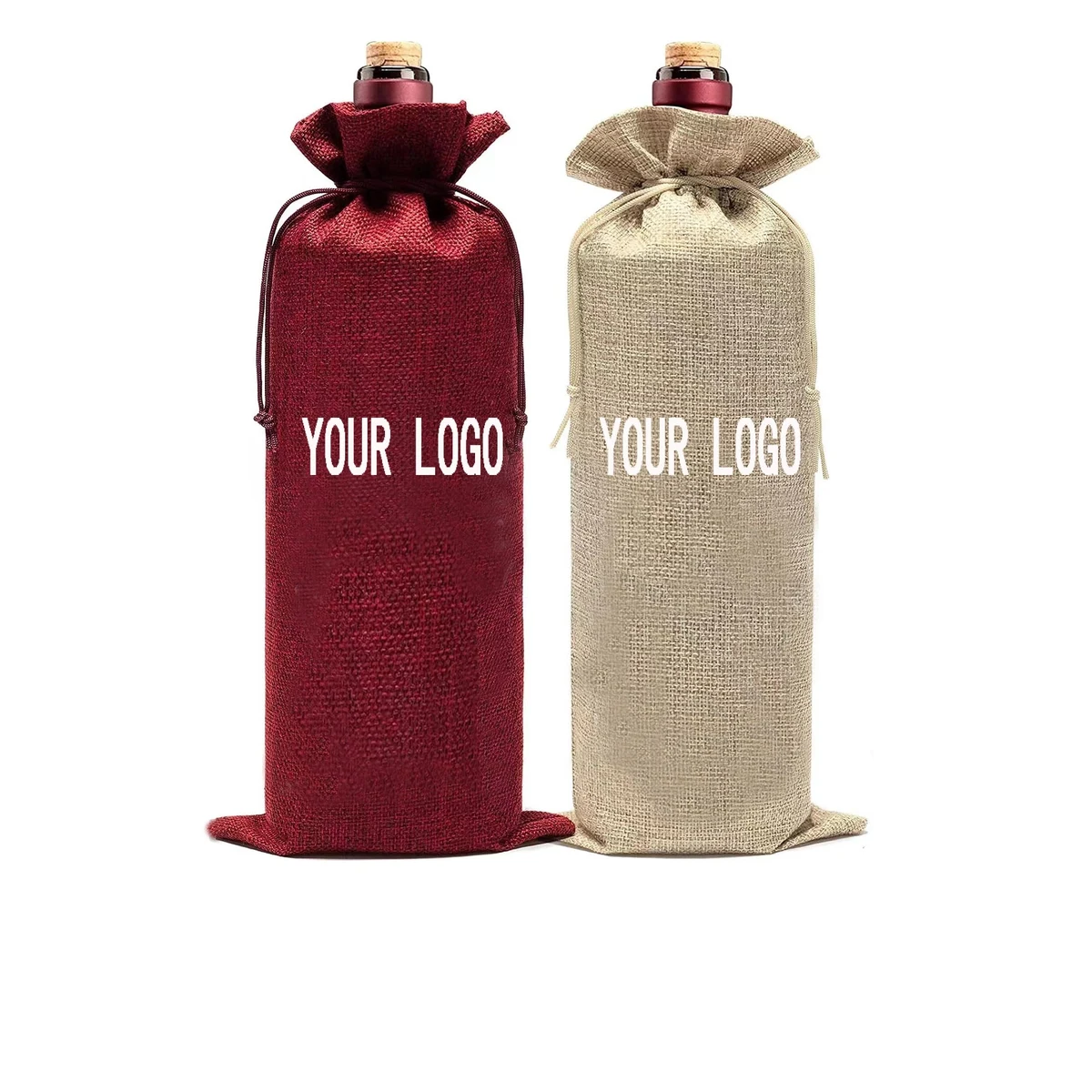 Burlap Wine Bag MOQ 100PCS 1