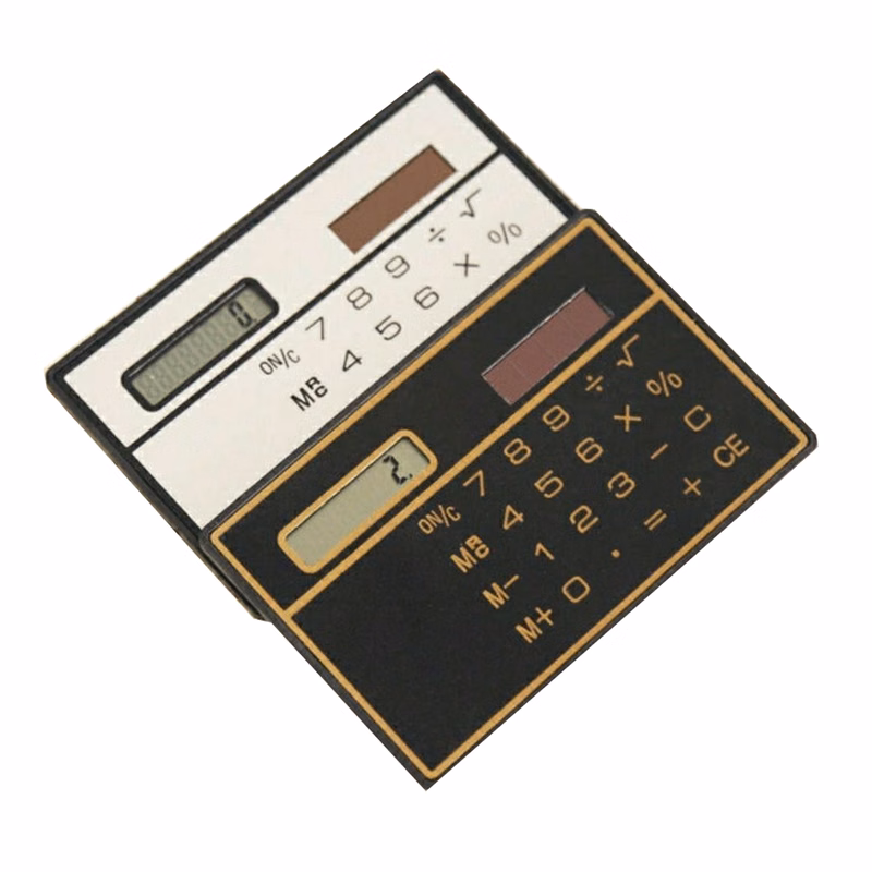 Mini Ultra Thin Solar Power Pocket Calculator