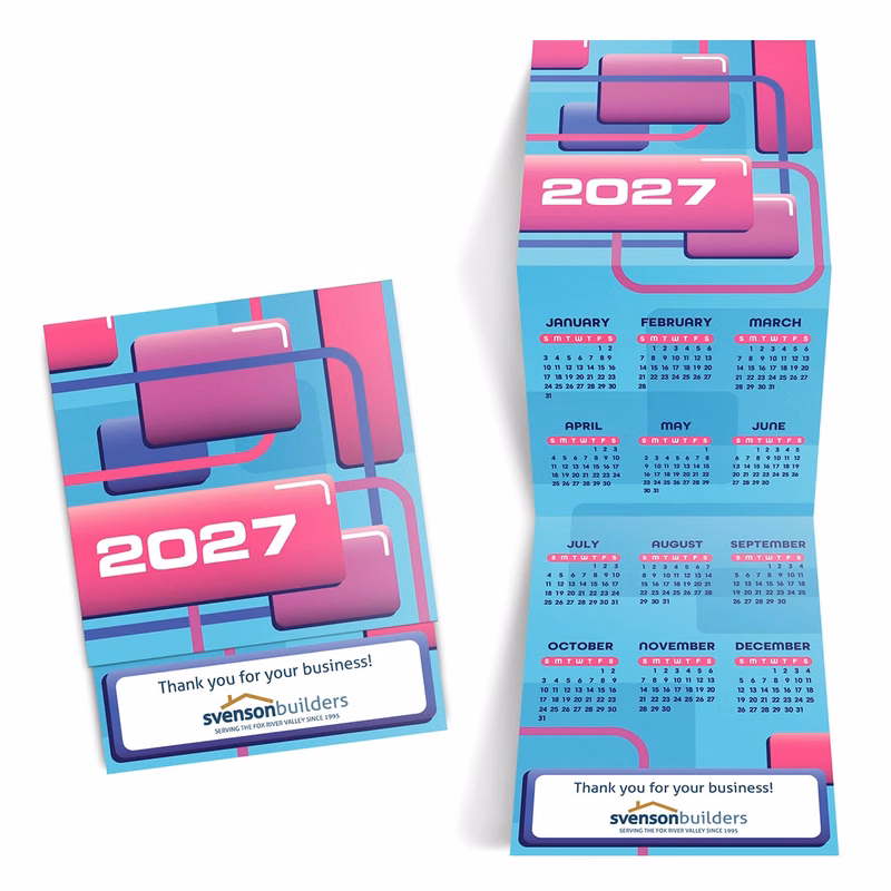 Color Blocks Trifold Calendar